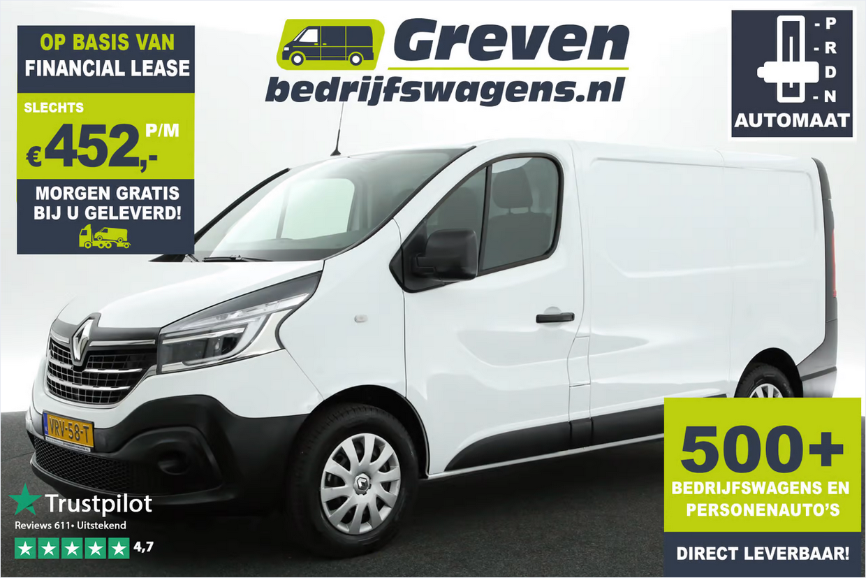Renault Trafic 2.0 dCi 145 T29 L1H1 146PK Marge Automaat Airco Cruise Navigatie Parkeersensoren LED 3 Per - Photo 1